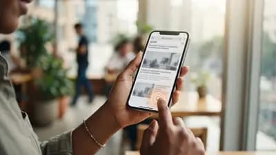 Interface do navegador mostrando botão de marcação de fonte favorita em página de notícias em um smartphone