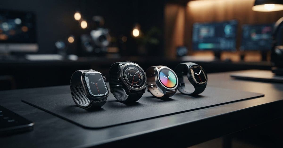 Ilustração editorial sobre Apple Watch Series 12 e Novos Lançamentos: Apple, Samsung, Garmin e outras marcas preparam grandes anúncios em 2026