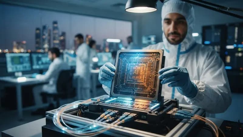 Ilustração editorial sobre Cerebras Prepara IPO Recorde com Demanda em Alta por Chips de IA