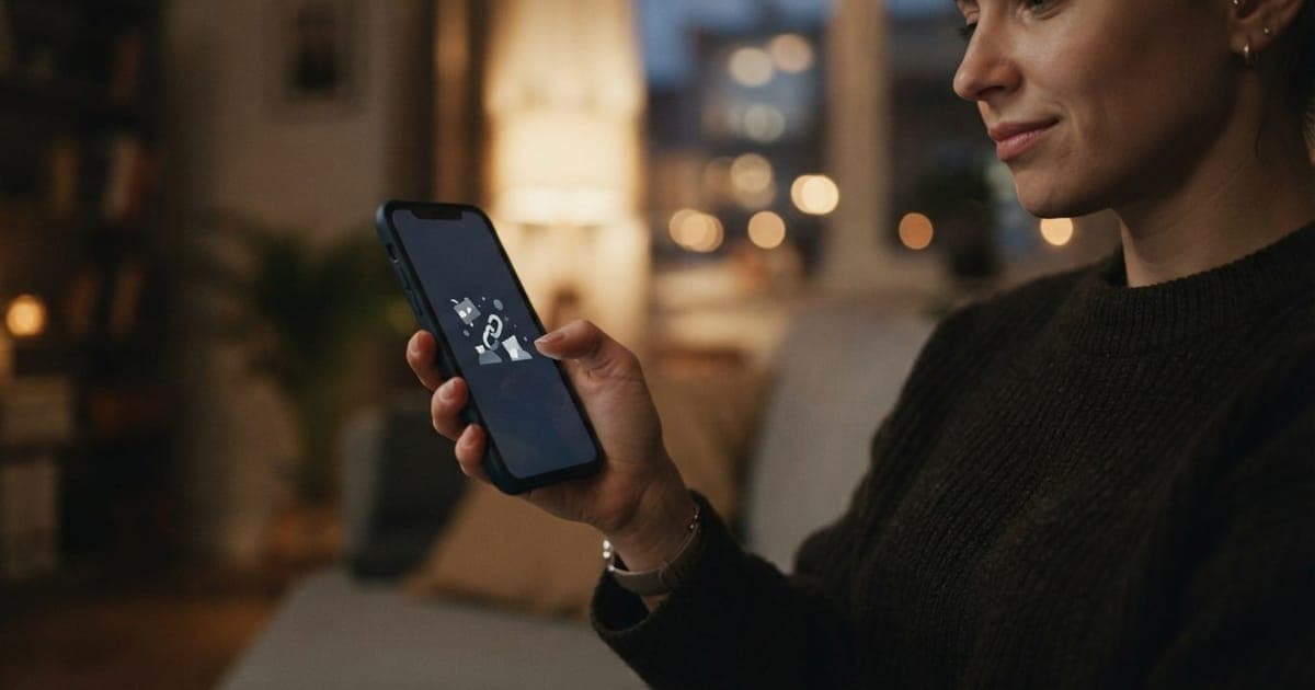 Mão segurando smartphone com aviso de página não encontrada, ilustrando uma suposta instabilidade do Facebook e Instagram.