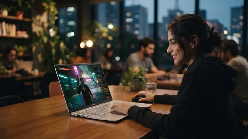Ilustração editorial sobre Intel Arc B390 revoluciona laptops: A GPU integrada Intel Arc B390 promete mudança radical em laptops ultraligeros