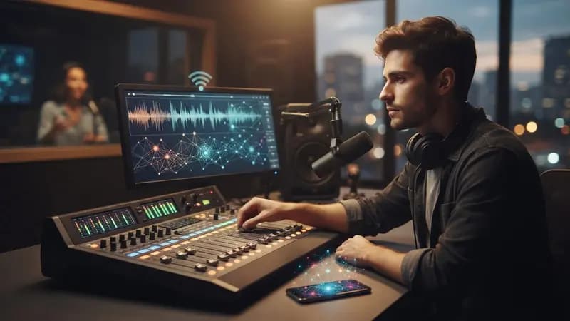 Ilustração editorial sobre Rádio 3.0 integra sinal e internet em sete cidades brasileiras: Com 83% da audiência de rádio no digital, a tecnologia do Rádio 3