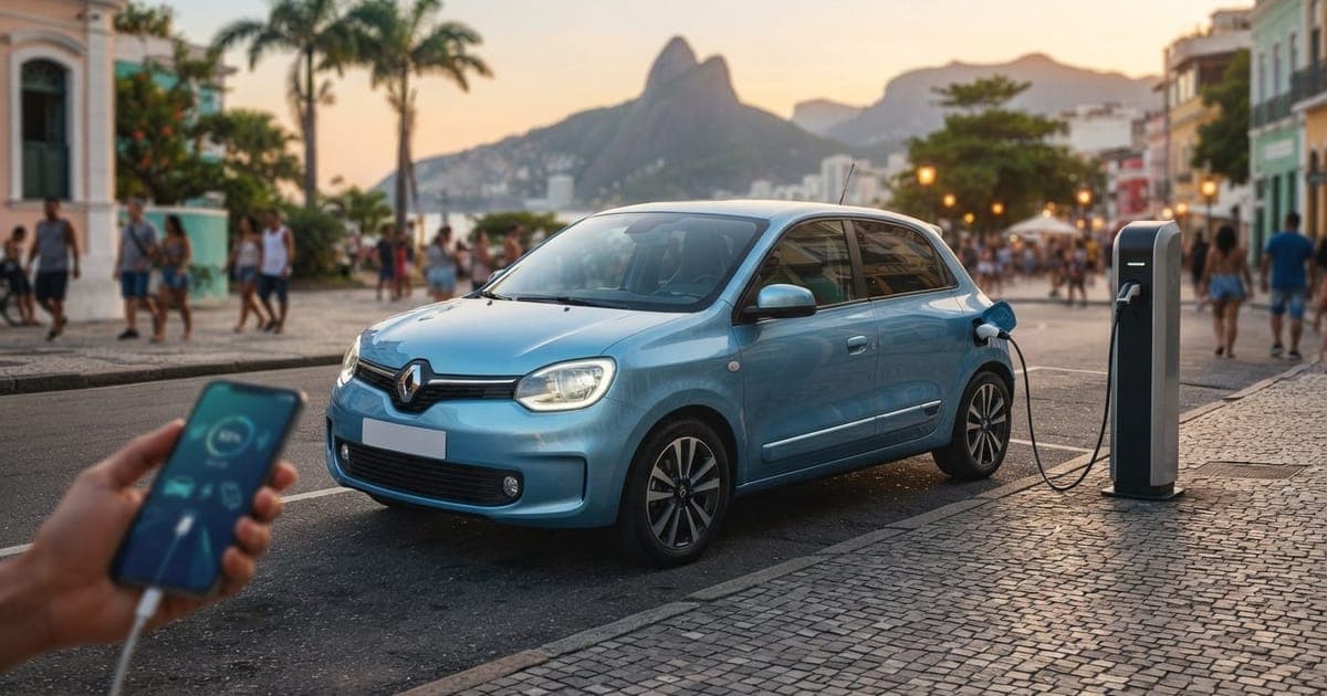 Ilustração editorial sobre Renault Twingo E