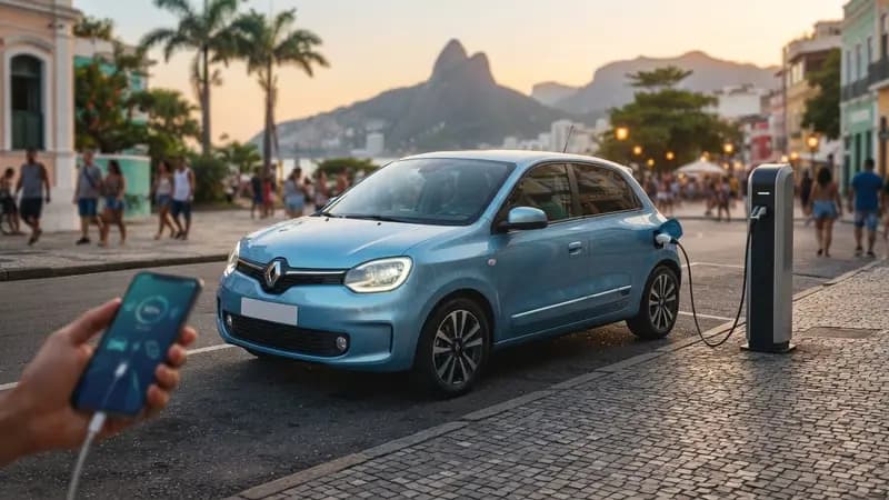 Ilustração editorial sobre Renault Twingo E