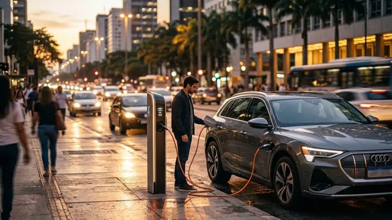 Veículos Elétricos Crescem 40% no Brasil em 2026